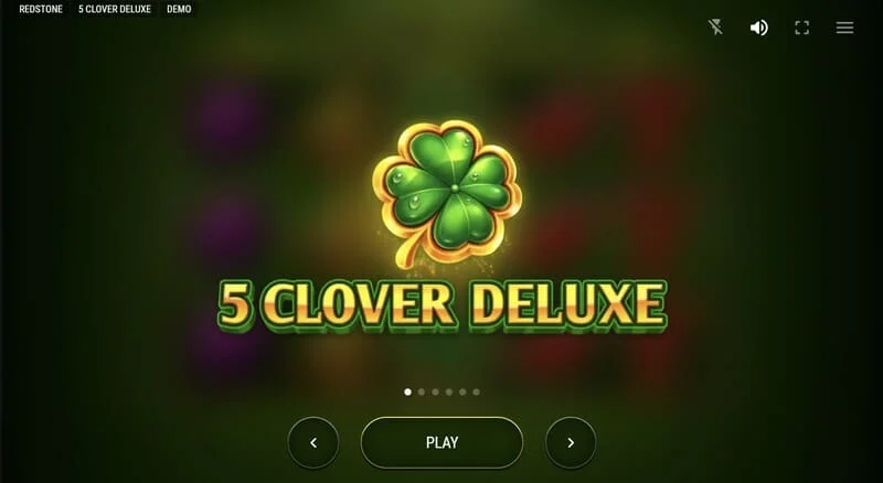 5 Clover Deluxe - meniul principal